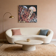 Metallic Coral Matte Canvas, Stretched, No Frame