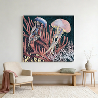 Metallic Coral Matte Canvas, Stretched, No Frame