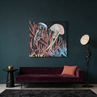 Metallic Coral Matte Canvas, Stretched, No Frame