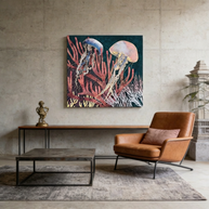 Metallic Coral Matte Canvas, Stretched, No Frame