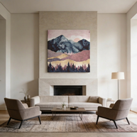 Mauve Vista Matte Canvas, Stretched, No Frame
