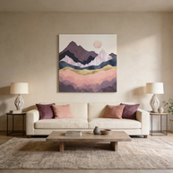 Mauve Mist Matte Canvas, Stretched, No Frame