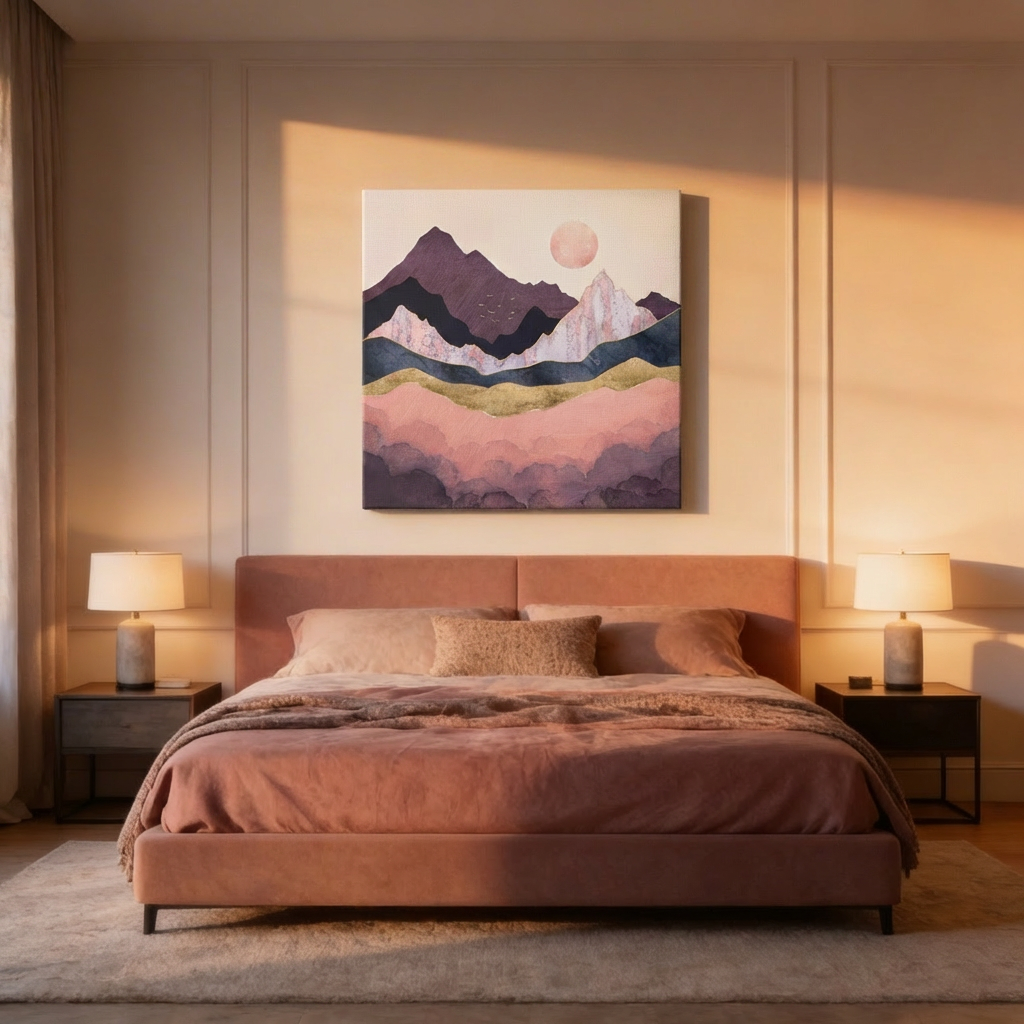 Mauve Mist Matte Canvas, Stretched, No Frame