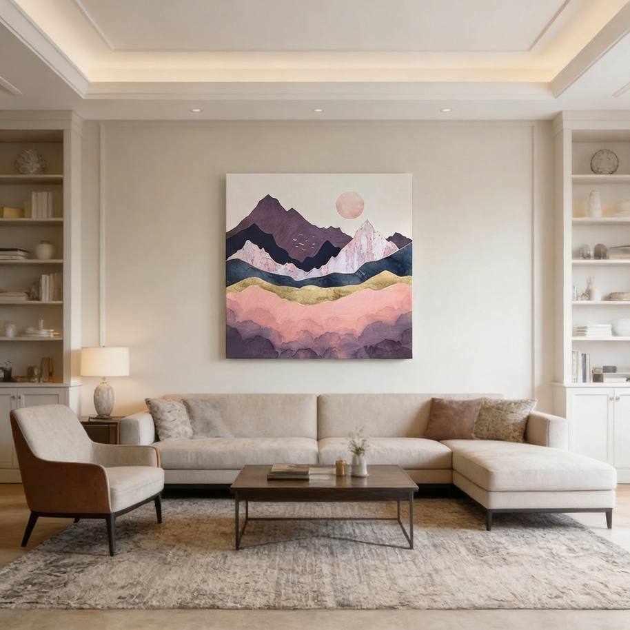 Mauve Mist Matte Canvas, Stretched, No Frame