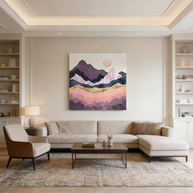 Mauve Mist Matte Canvas, Stretched, No Frame