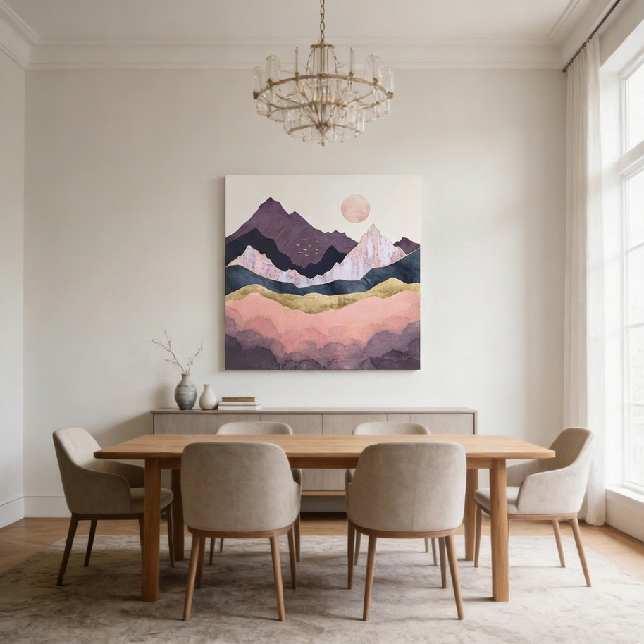 Mauve Mist Matte Canvas, Stretched, No Frame