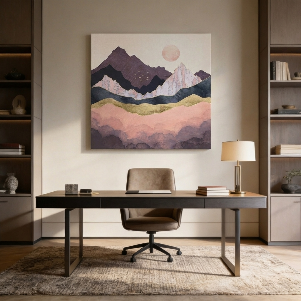 Mauve Mist Matte Canvas, Stretched, No Frame
