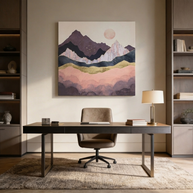 Mauve Mist Matte Canvas, Stretched, No Frame