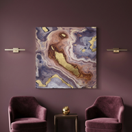 Mauve Agate Matte Canvas, Stretched, No Frame