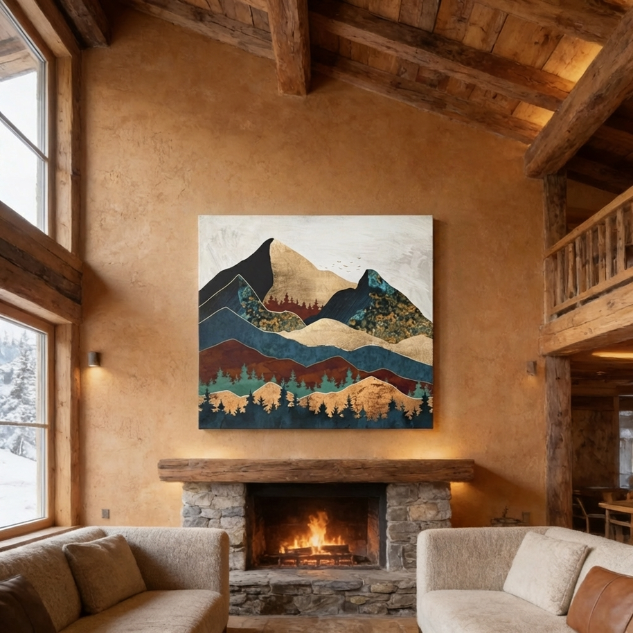 Malachite Mountains Matte Canvas, Stretched, No Frame