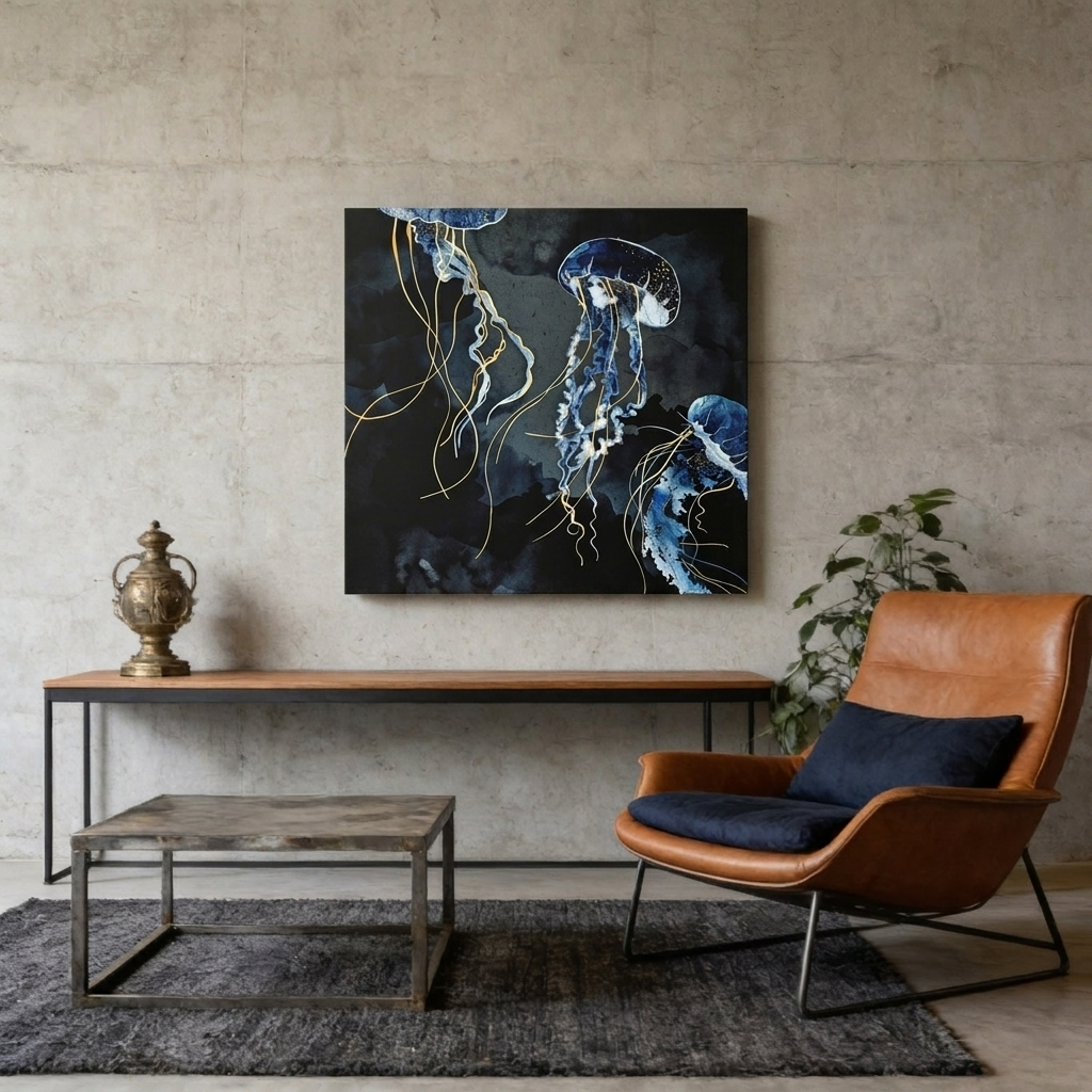 Metallic Ocean III Matte Canvas, Stretched, No Frame