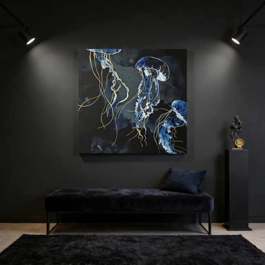 Metallic Ocean III Matte Canvas, Stretched, No Frame