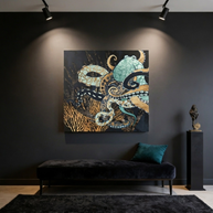 Metallic Octopus II Matte Canvas, Stretched, No Frame