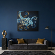 Metallic Octopus VII Matte Canvas, Stretched, No Frame