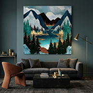 River Vista Matte Canvas, Stretched, No Frame
