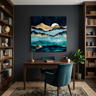 Midnight Ocean Matte Canvas, Stretched, No Frame