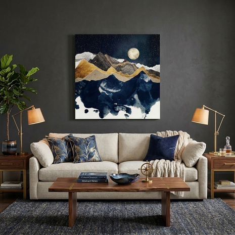 Midnight Winter Matte Canvas, Stretched, No Frame