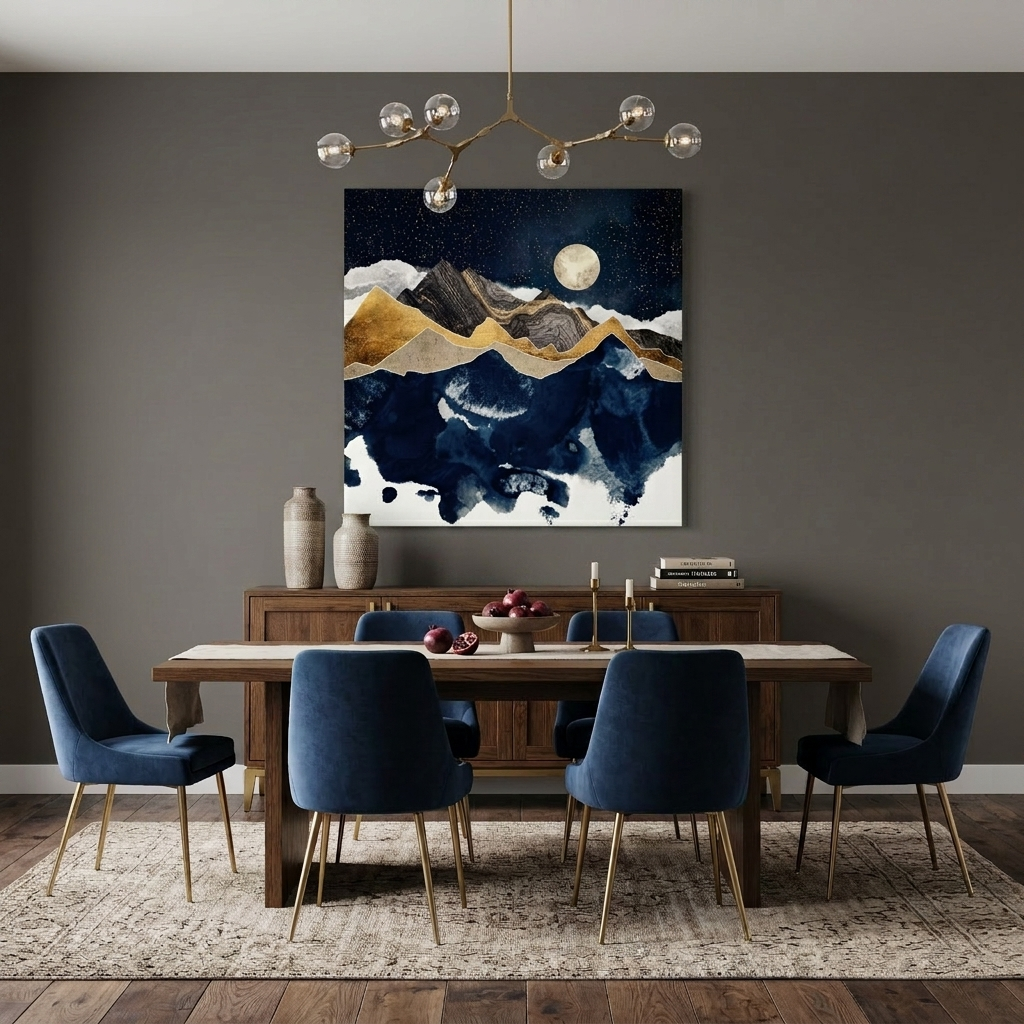 Midnight Winter Matte Canvas, Stretched, No Frame