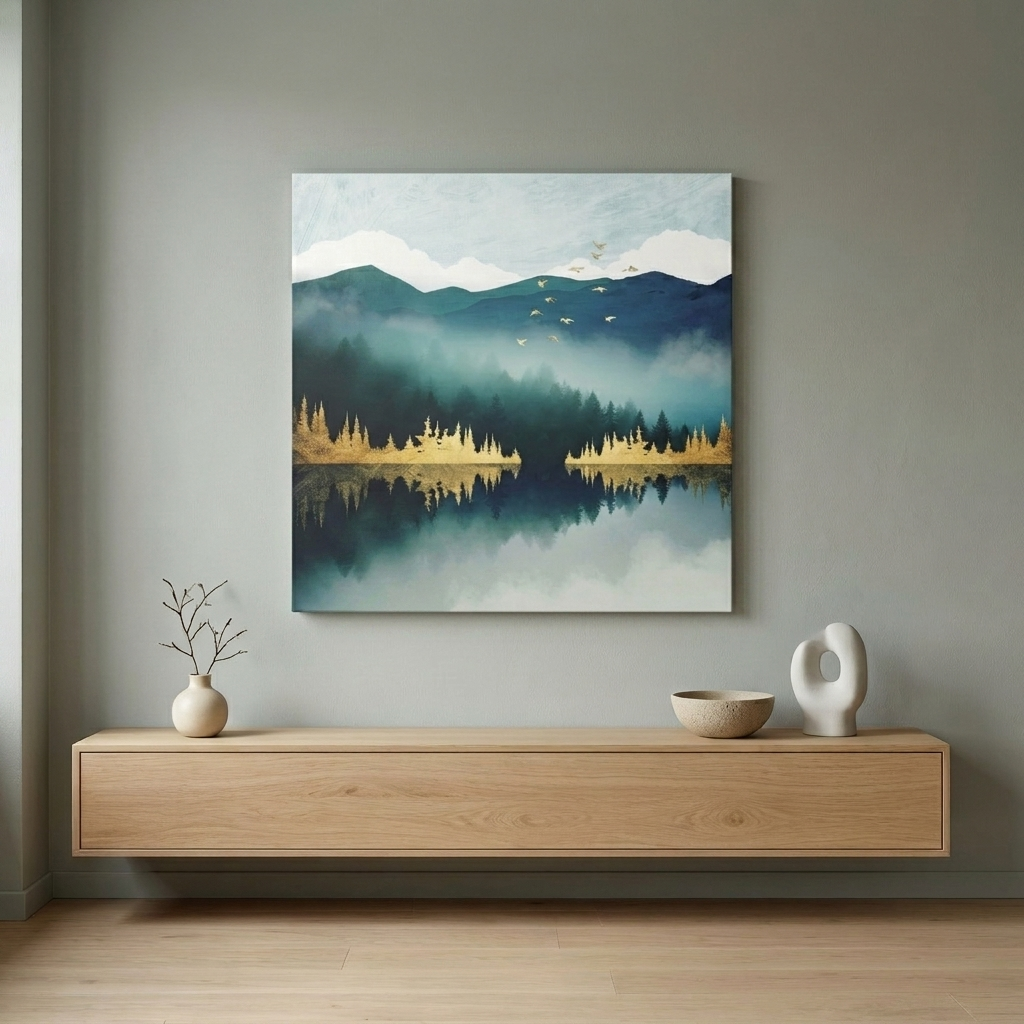Mist Reflection Matte Canvas, Stretched, No Frame
