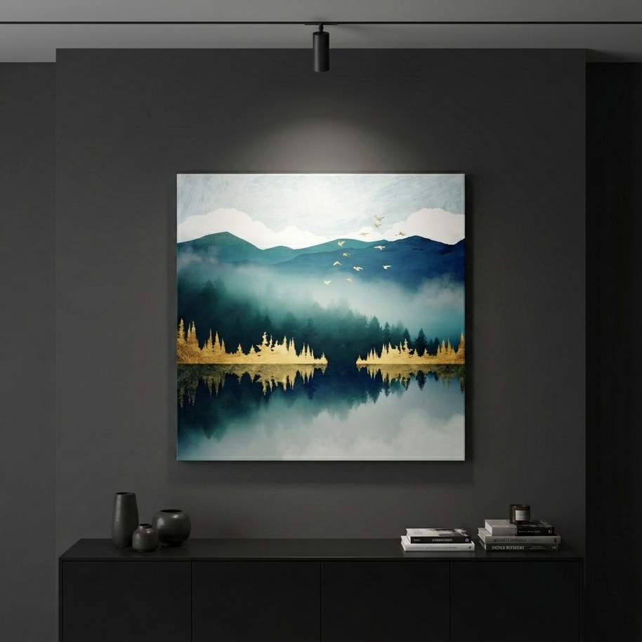 Mist Reflection Matte Canvas, Stretched, No Frame