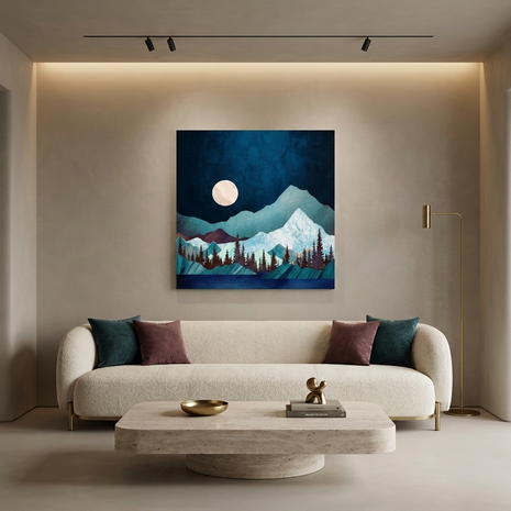 Moon Bay Matte Canvas, Stretched, No Frame