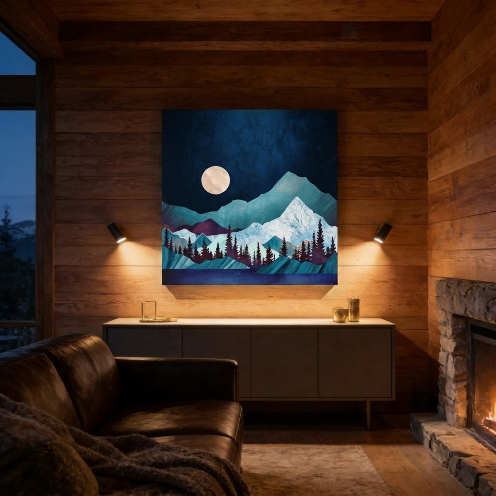 Moon Bay Matte Canvas, Stretched, No Frame