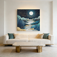 Moon Glow Matte Canvas, Stretched, No Frame