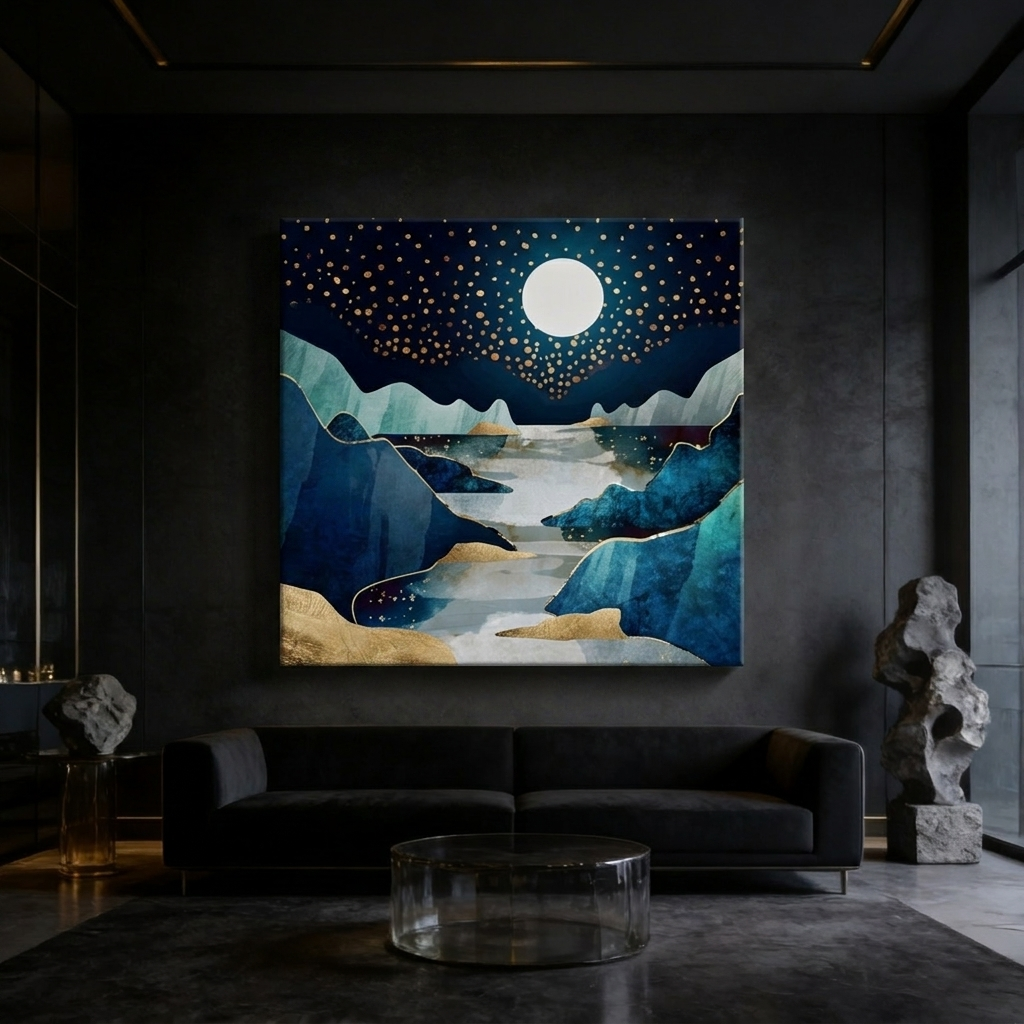 Moon Glow Matte Canvas, Stretched, No Frame