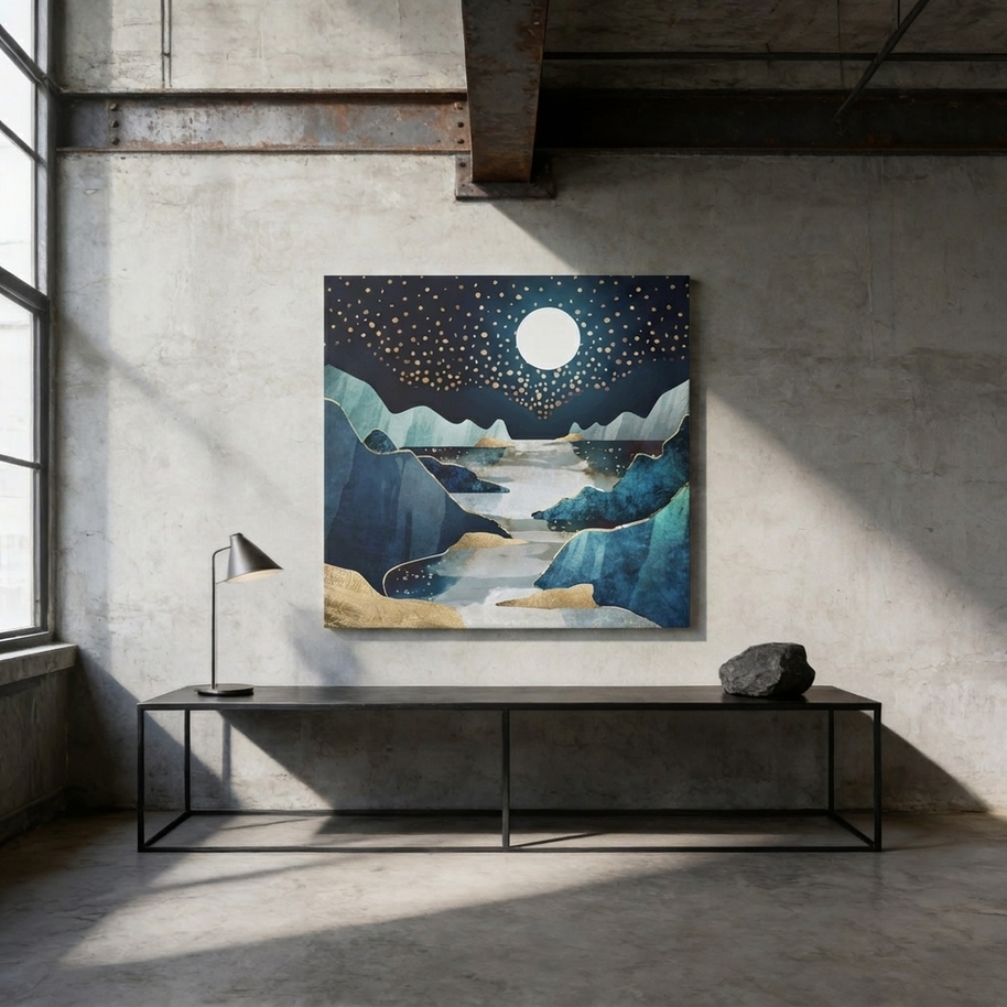 Moon Glow Matte Canvas, Stretched, No Frame