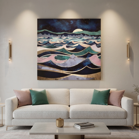 Moonlit Ocean Matte Canvas, Stretched, No Frame