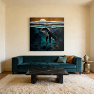 Moonlit Whales Matte Canvas, Stretched, No Frame