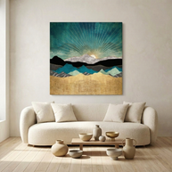 Peacock Vista Matte Canvas, Stretched, No Frame