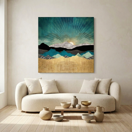 Peacock Vista Matte Canvas, Stretched, No Frame