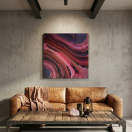 Plum Abstract Matte Canvas, Stretched, No Frame