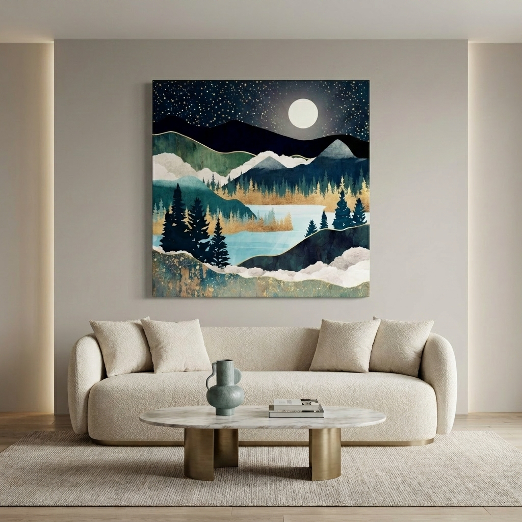 Star Lake Matte Canvas, Stretched, No Frame
