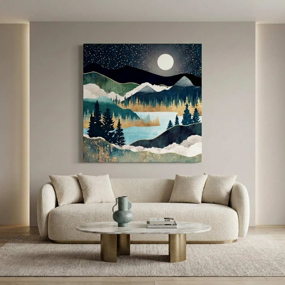 Star Lake Matte Canvas, Stretched, No Frame