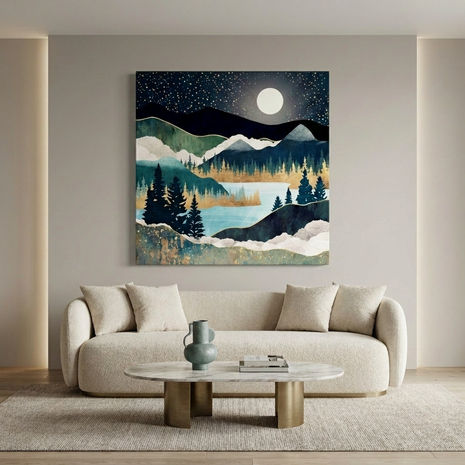 Star Lake Matte Canvas, Stretched, No Frame