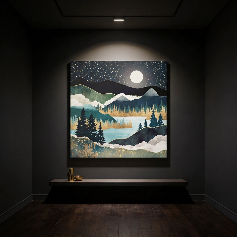 Star Lake Matte Canvas, Stretched, No Frame