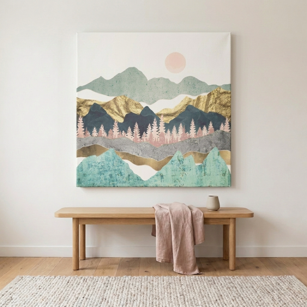 Summer Vista Matte Canvas, Stretched, No Frame