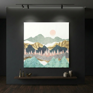 Summer Vista Matte Canvas, Stretched, No Frame
