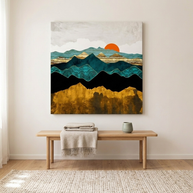 Turquoise Vista Matte Canvas, Stretched, No Frame