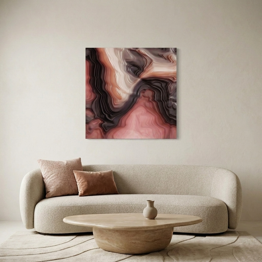Velvet Cake Abstract Matte Canvas, Stretched, No Frame
