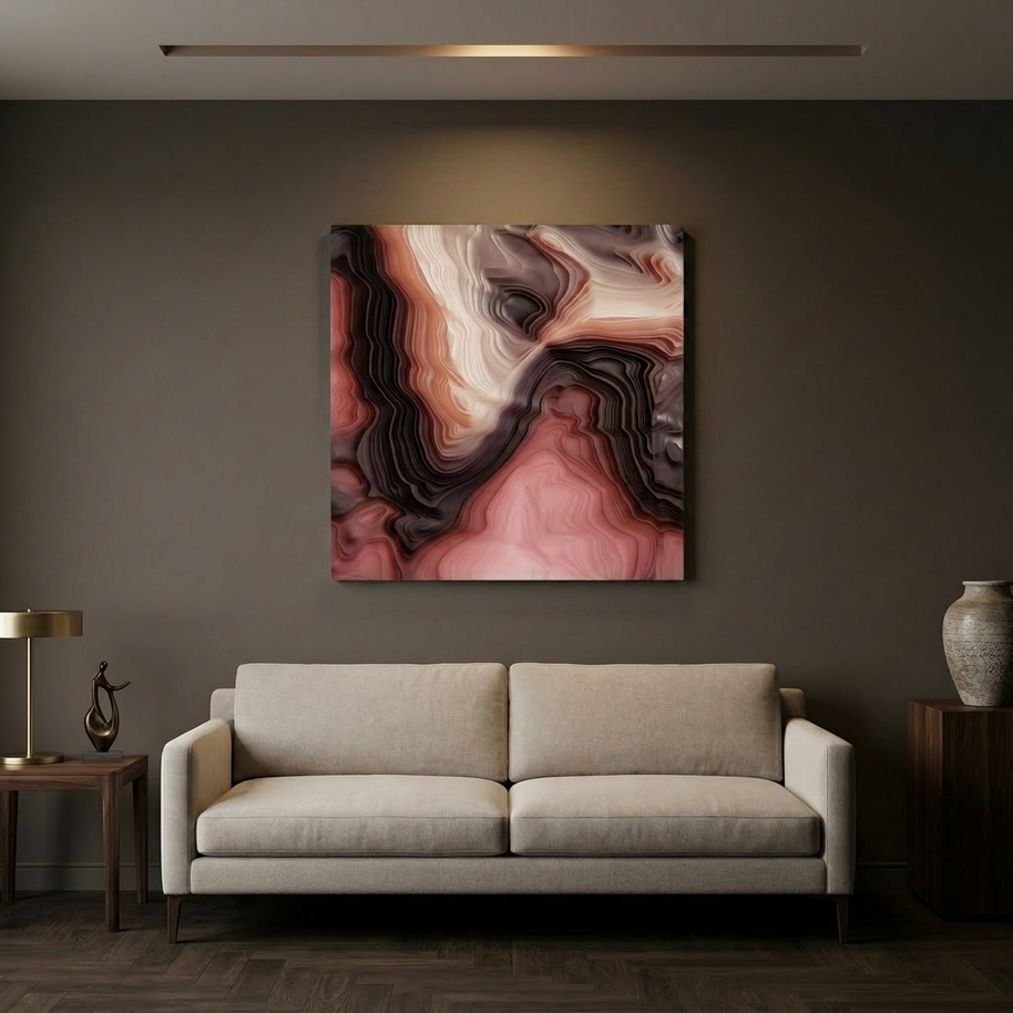 Velvet Cake Abstract Matte Canvas, Stretched, No Frame