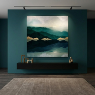 Waters Edge Reflection Matte Canvas, Stretched, No Frame