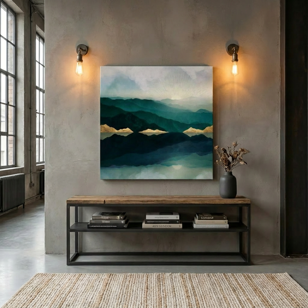 Waters Edge Reflection Matte Canvas, Stretched, No Frame