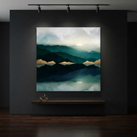 Waters Edge Reflection Matte Canvas, Stretched, No Frame
