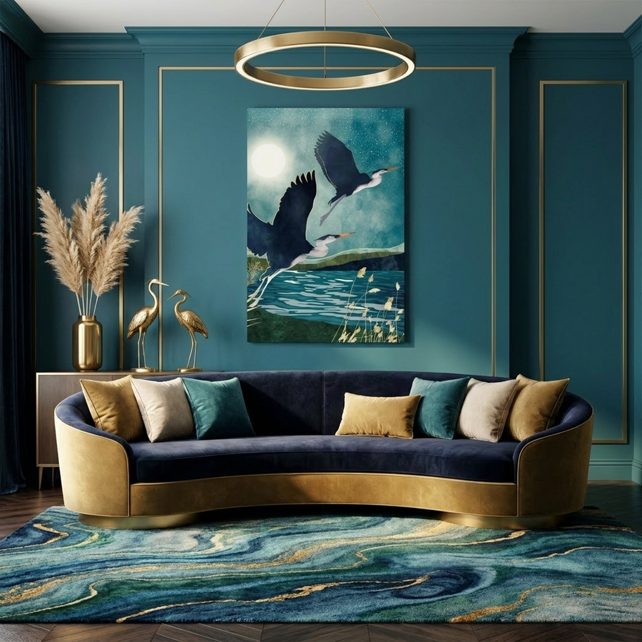 Evening Heron - Poster Print - No Frame
