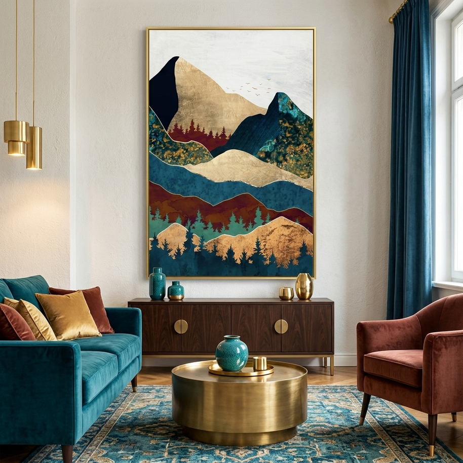 Malachite Mountains - Poster Print - No Frame