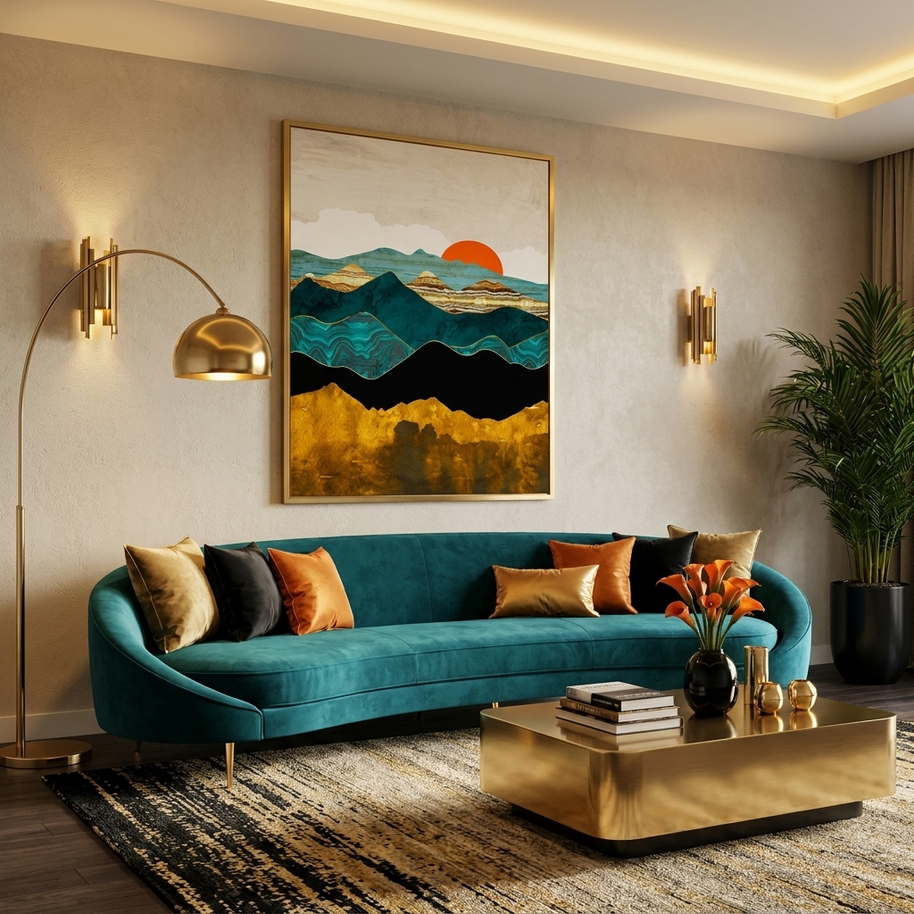 Turquoise Vista - Poster Print - No Frame