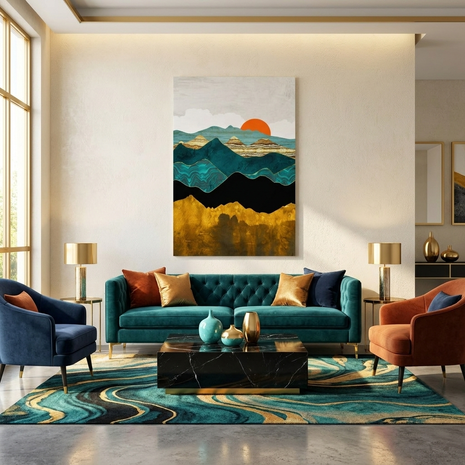 Turquoise Vista - Poster Print - No Frame